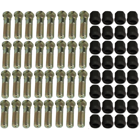 32x SZPILKA BLIŹNIAKÓW KOŁO PRZYCZEPY 88,5 mm + NAKRĘTKA HL 6011 8011 M22